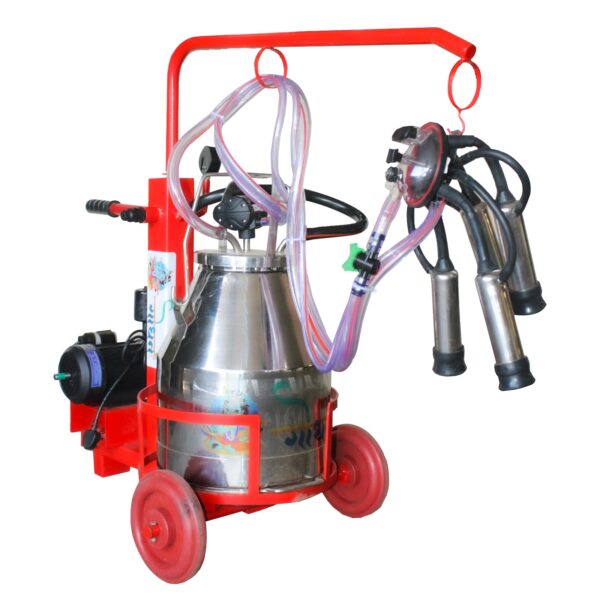 Godhan Milking Machine GS 200 Oil Trolley Model ( for 15 to 20 Cows and Buffaloes) - Image 3