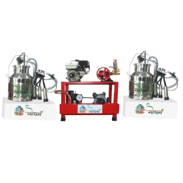 GS-350 Oil All in One Model with Double Bucket Machine (For 30-35 Cow's and Buffaloes) 6.5HP Petrol Engine